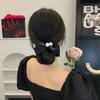 Grampo de cabelo estilo coreano com laço de camélia, grampo de cabelo feminino para combinar com a parte de trás da cabeça, grampo de cabelo estilo Chanel, acessórios para cabelo