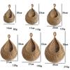 Cesta de Red Colgante de Gota de Agua Transfronteriza para Almacenamiento de Frutas y Verduras Montada en Pared, Red de Almacenamiento de Pared Tejida a Mano con Cuerda de Algodón tipo Nido de Pájaro