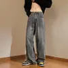 Jeans retro de calle americanos para hombre, nuevo estilo de verano, pantalones rectos casuales holgados, pantalones de pierna ancha versátiles para hombre