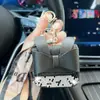 Lenço Brilhante com Strass Orelha de Coelho Capa de Fone de Ouvido Pingente de Chaveiro Fashion Estilo Coreano Pingente Decorativo Criativo Personalizado para Bolsa de Couro