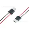 Fuente de alimentación de carga rápida PD con conector macho Tipo-C tipo clip negro, enchufe de entrada de carga incorporado para fuente de alimentación y iluminación exterior