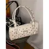 Bolsa de Ombro Feminina Estilo Coreano Moda Nova Primavera 2026 Estampa de Bolinhas Bolsa Almofada Bolsa de Ombro Fashion