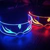 Gafas Nezha Cyberpunk LED de Colores Brillantes con Sentido de la Tecnología, Populares en Redes Sociales, Adecuadas para Bares Discoteca