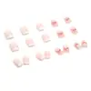 Uñas Portátiles Cortas Verano Dulces y Frescas Arte de Uñas Camelia Parche de Uñas Terminado Uñas Postizas de Gama Alta Venta al por Mayor
