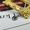 Plata de Ley s925 Estilo Europeo y Americano Personalidad Rojo Circonita Incrustada Colgante de Corazón Simple ins Estilo Frío Nicho Conjunto