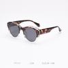 Gafas de sol polarizadas con estampado de leopardo estilo coreano T7111 para mujer, montura grande, que cubren el rostro, estilo cóncavo, personalizadas para hombres.