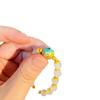 Tienda de Oro Mismo Estilo Sha Oro Ping An Feliz Bola de Dragón Pulsera Femenina Diseño de Nicho Lujo Ligero Pulsera Retro Versátil