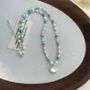 2025 Nuevo Collar de Piedras Naturales con Cuentas para Mujer Lujo Accesible Diseño de Nicho Gama Alta Versátil Moderno Elegante Cadena para Clavícula
