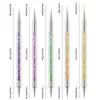 Kit de Canetas para Manicure com Haste Dupla para Uso Transfronteiriço Haste de Acrílico Caneta de Manicure com Pontos, Pérolas e Desenho de Linhas