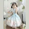 Tang Xiaotang Original Gato Té de la Tarde Set Completo Vestido Lolita Jsk Tirante Vestido Lolita