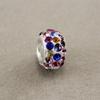 Suministro transfronterizo de cuentas de arcilla Shambhala multicolor con agujeros grandes, bolas de diamantes de imitación, pulseras DIY, accesorios de joyería, fabricantes al por mayor