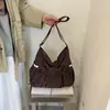 Bolsa cruzada de hombro casual de gran capacidad, elegante, con lazo, a cuadros frescos, de moda, para el verano 2026