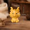 Estatuetas do Zodíaco esculpidas em sândalo dourado: Rato, Boi, Tigre, Coelho, Dragão, Serpente, Cavalo, Ovelha, Macaco, Galinha, Cachorro, Porco, Objetos Decorativos Portáteis