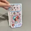 Suporte de jade em formato de coração adequado para Apple 17 Pro Max, iPhone 18, capa macia Huawei com janela em formato de coração