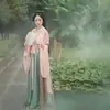 Hanfu Femenino Estilo Chino Traje Rojo Antiguo Falda a la Altura del Pecho Elegante Fresco y Elegante Falda de Hada Ropa de Otoño Hanfu Mejorado para Mujer