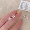 Brincos de Fio de Flor de Diamante Fresco Borbulhante Estilo Coreano Design de Nicho Moda de Alto Padrão Elegantes Simples Versáteis