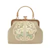 Nova Bolsa de Mão Bordada Estilo Chinês com Fecho para Mulheres, Bolsa Transversal com Corrente Combinando Cheongsam Estilo Nacional, Bolsa Feminina Elegante Vintage