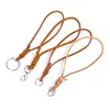 Broche de Langosta de Metal, Cordón de Cuero de Terciopelo, Colgante de Cordón de Piel de Vaca, Accesorios para Joyería DIY, Llavero, Cordón Colgante Tejido a Mano