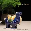 Cavalo de cerâmica tricolor Tang ornamentos criativos personalidade fofo pônei Tang decoração de mesa para casa e escritório presente de Luoyang