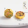 Accesorios DIY Chapados en Oro, Cuentas Espaciadoras de la Fortuna Inspiradas en Zen, Accesorios para Pulseras, Materiales para Cuentas, Joyería de Cuerda Trenzada, Estilo Retro Artístico