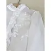 ¡Rico Romance Francés! ¡Solo este lote!! Camisa Bordada Pesada con Manga de Fuelles 26 Otoño H092506