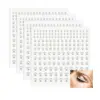 165 Perlas Acrílicas Semicirculares Simuladas Transfronterizas para Maquillaje Escenario Centro de Ceja Diamante de Lágrima Esquina del Ojo Diamante Pegatinas para Cara y Frente en Stock