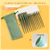 Nuevo Set de 13 Piezas de Brochas de Maquillaje Sijiqing de Cerdas Suaves Brocha para Polvo Suelto Iluminador Brocha para Rubor Brocha para Sombra de Ojos Set Completo de Herramientas de Belleza