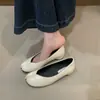 Aumento interno de altura de 3 cm ~ Estilo francés poco profundos suela blanda versátiles para ir al trabajo estilo coreano puntera dividida elegantes retro slip-on