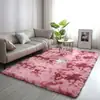 Alfombra de Pelo Largo Tie-Dye Tinta Graduada 2026 para Hogar Sala de Estar Alfombrilla para Mesa de Café Dormitorio Cobertura Completa Alfombra de Felpa para Piso