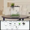 Acuario de Plástico para el Hogar, Tanque No Reflectante para Peces Dorados, Acuario Multifuncional, Mini Tanque para Guardar Peces Ornamentales Acrílicos
