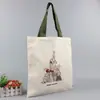 Sacola de compras de lona para presente publicitário personalizada bolsa de ombro de algodão fábrica em estoque atacado bolsa de mão