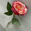 Tecido de lã abrasado flor decorativa artificial de camélia única rosa de simulação atacado buquê de simulação de casamento ornamentos de flor seca para interior