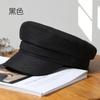 Beret de Celebridade da Internet Primavera Verão Moda Feminina Versátil Outono Inverno Boina Octogonal Lazer ao Ar Livre Proteção Solar Boina de Estudante Azul Marinho