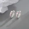 2025 Exquisitos Pendientes Sencillos de Joker Pendientes de Corazón con Circonita Verde Pequeños y Exquisitos Pendientes de Hebilla de Oreja de Alta Gama