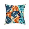 Funda de almohada de terciopelo piel de durazno estampada, pequeña y fresca, nórdica, planta verde, almohada de sofá, funda de cojín, artículos para el hogar transfronterizos