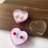 Nuevo Set de Caja de Aretes y Collar con Pedrería, Anillos Dorados de Colores, Caja de Joyería de Princesa en Forma de Corazón, Joyería al por Mayor de Piedras Preciosas