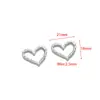 Colgante de Acero Inoxidable con Forma de Corazón que Conserva el Color Colgante de Corazón Texturizado DIY Collar Sencillo Accesorios de Joyería Venta al por Mayor Transfronterizo