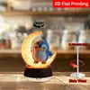 Impresión Plana Transfronteriza 2D Plano Rotación de 360 Grados Escena de Nieve Casa de Pingüinos Decoración de Escritorio Interior y Exterior Festival