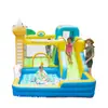 Castillo inflable para niños transfronterizo, cama elástica pequeña inflable familiar para interiores, castillo inflable con tobogán para exteriores en casa en stock