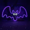 Decoração Transfronteiriça de Acrílico LED Neon para Festival de Fantasmas do Halloween, Natal, Morcego, Esqueleto, Formato de Abóbora