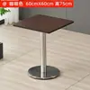 Loja de Chá com Leite Simples Mesa Redonda Pequena Mesa de Café Redonda Mesa de Negociação Comercial Loja de Sobremesas Moderna Mesa Quadrada Base de Aço Inoxidável