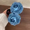 YHJ Accesorios para el Cabello Estilo Nuevo Azul Denim Camelia Pinza Pinza de Tiburón Retro de Alta Gama para Mujer Pinza para el Pelo de la Parte Trasera del Cabello Pinza para el Cabello