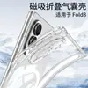 Adecuado para Funda de Teléfono Móvil Samsung Z Fold8, Airbag en las Cuatro Esquinas Anti-Caída, Carga Inalámbrica, Cubierta Protectora de TPU Transparente, Cobertura Completa con Agujeros de Precisión