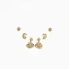 Amazon Moda Transfronteriza Versátil Mango Estrella Bola Pendientes de Tachuela de Tres Piezas Elegantes Pendientes para el Viaje Diario Joyería Simple