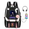 Nueva serie de televisión estadounidense de 2023 Familia Adams Miércoles Miércoles mochila gran capacidad mochila escolar para estudiantes