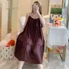 Nueva Bata de Noche de Algodón con Tirantes para Mujer, Vestido Delgado Estampado de Verano, Ropa para el Hogar, Vestido Pijama, Venta Directa de Fábrica