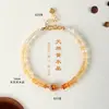 Pulseira de Prata 925 com Pedras Naturais de Citrino para Mulheres, Pulseira de Pérolas de Água Doce Peixe Cabaça da Moda e de Alto Padrão