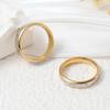 Anillo Transfronterizo de Acero de Titanio para Mujer Moda Coreana Amor Eterno Anillo de Pareja Corrosión Oro Joyería de Acero Inoxidable