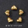 Cuentas Espaciadoras de Corazón de Melocotón Chapadas en Oro Estilo Antiguo Incrustadas con Diamantes, Diseño Único Versátil Elegante Accesorios para Pulseras Collares Venta al por Mayor