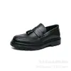 Zapatos de Cuero para Hombre Estilo Coreano de Suela Gruesa Otoño e Invierno 2026 Zapatos Pequeños de Cuero de Suela Gruesa Estilo Británico Zapatos de Vestir de Suela Gruesa Estilo Japonés con Borlas